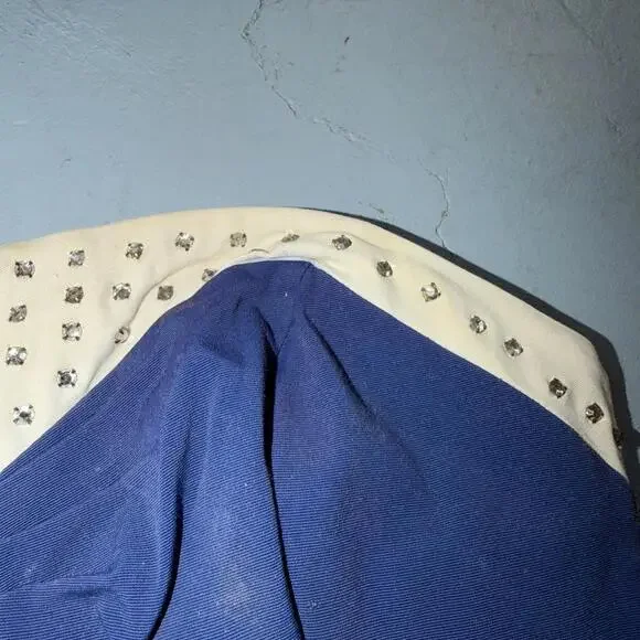 Alix Of Miami Rhinestone 1950s VTG Bathing Suit Swimsuit Hollywood Swim Wear Blu - Picture 3 of 16